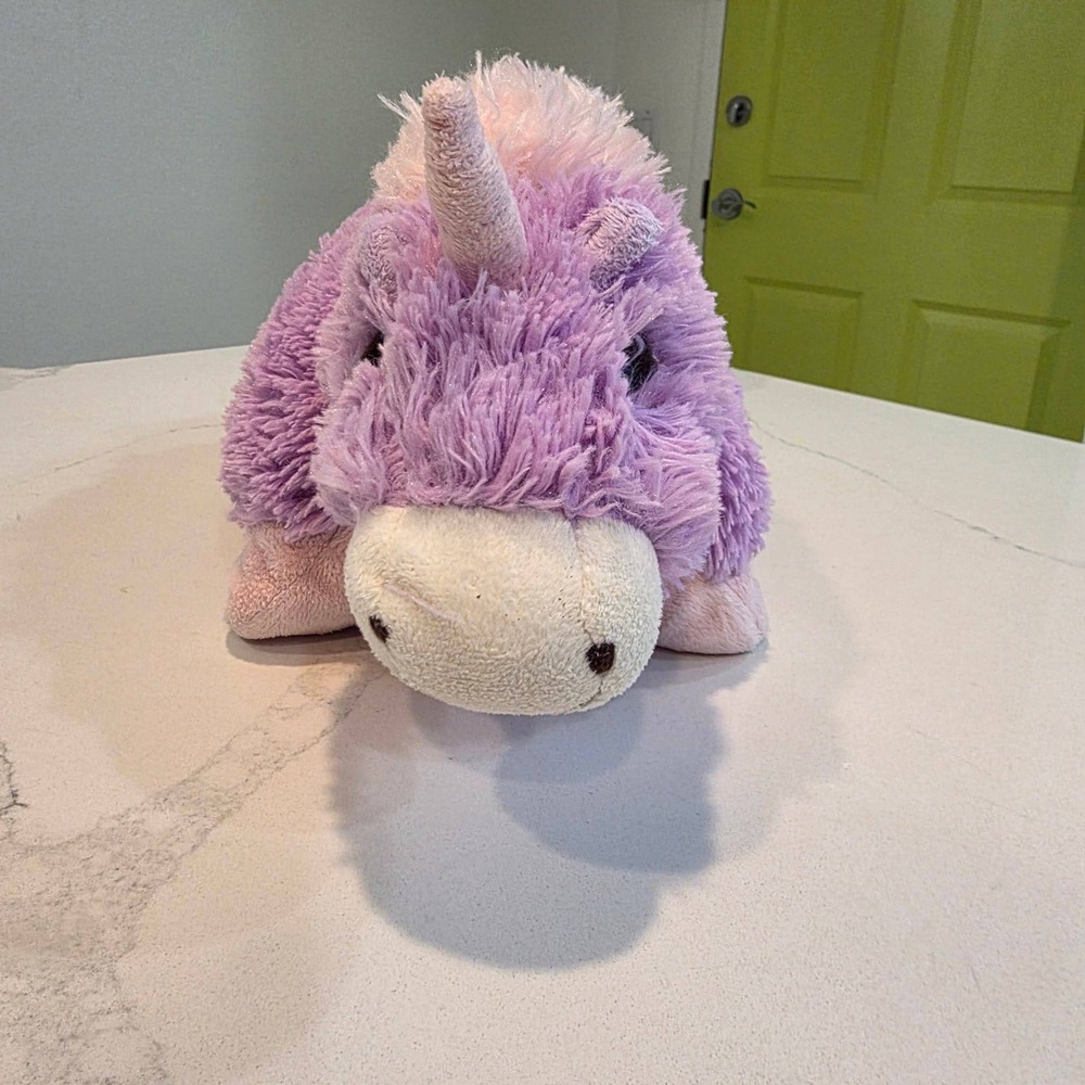 Pillow Pets Pee-Wees Magical Unicorn Purple Pink Plush Small 11 inch 2010